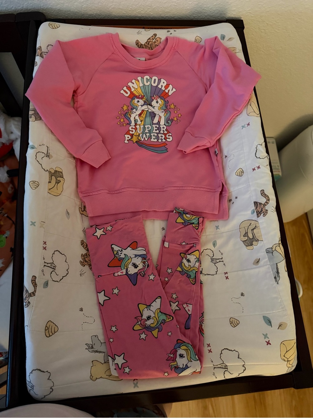 Bums & Roses My Little Pony Pink Crewneck Leggings Set 2T GUC